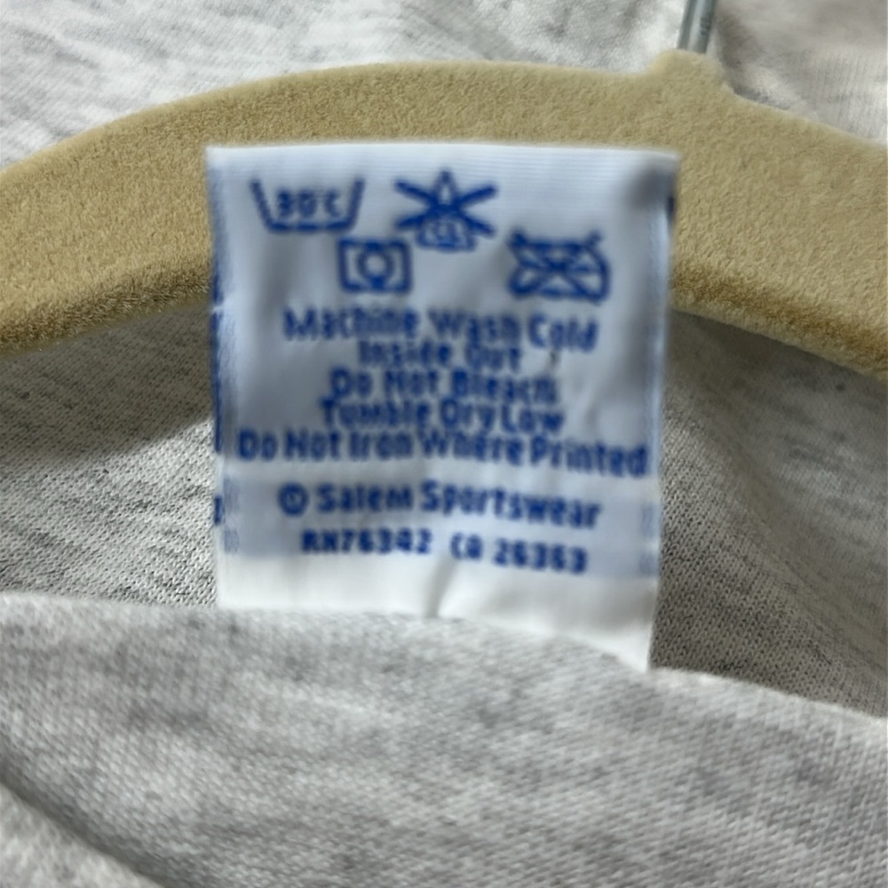 Vintage 1993 NWOT Chicago Bulls Champions Tee, Heathered Gray Made in USA Salem - Picture 4 of 12